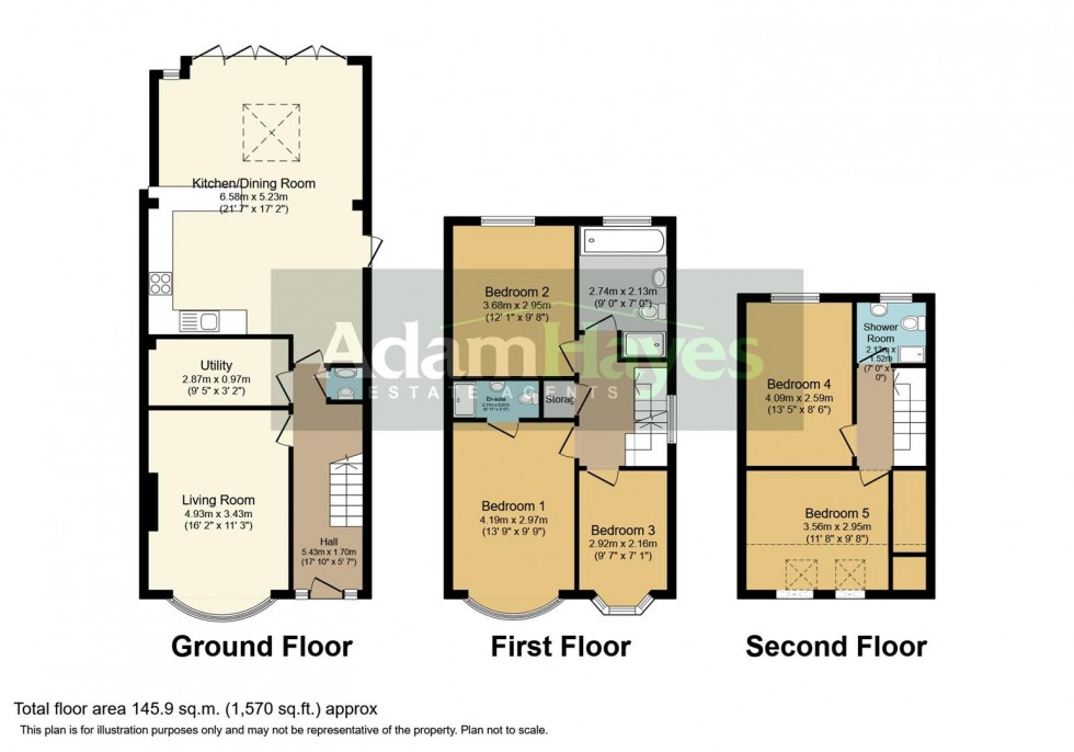 Floorplan for Woodlands Avenue, Finchley N3