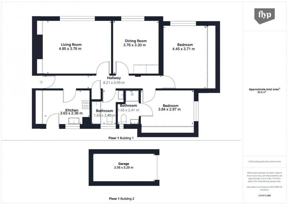 Floorplan for Brookland Rise, Hampstead Garden Suburb, NW11