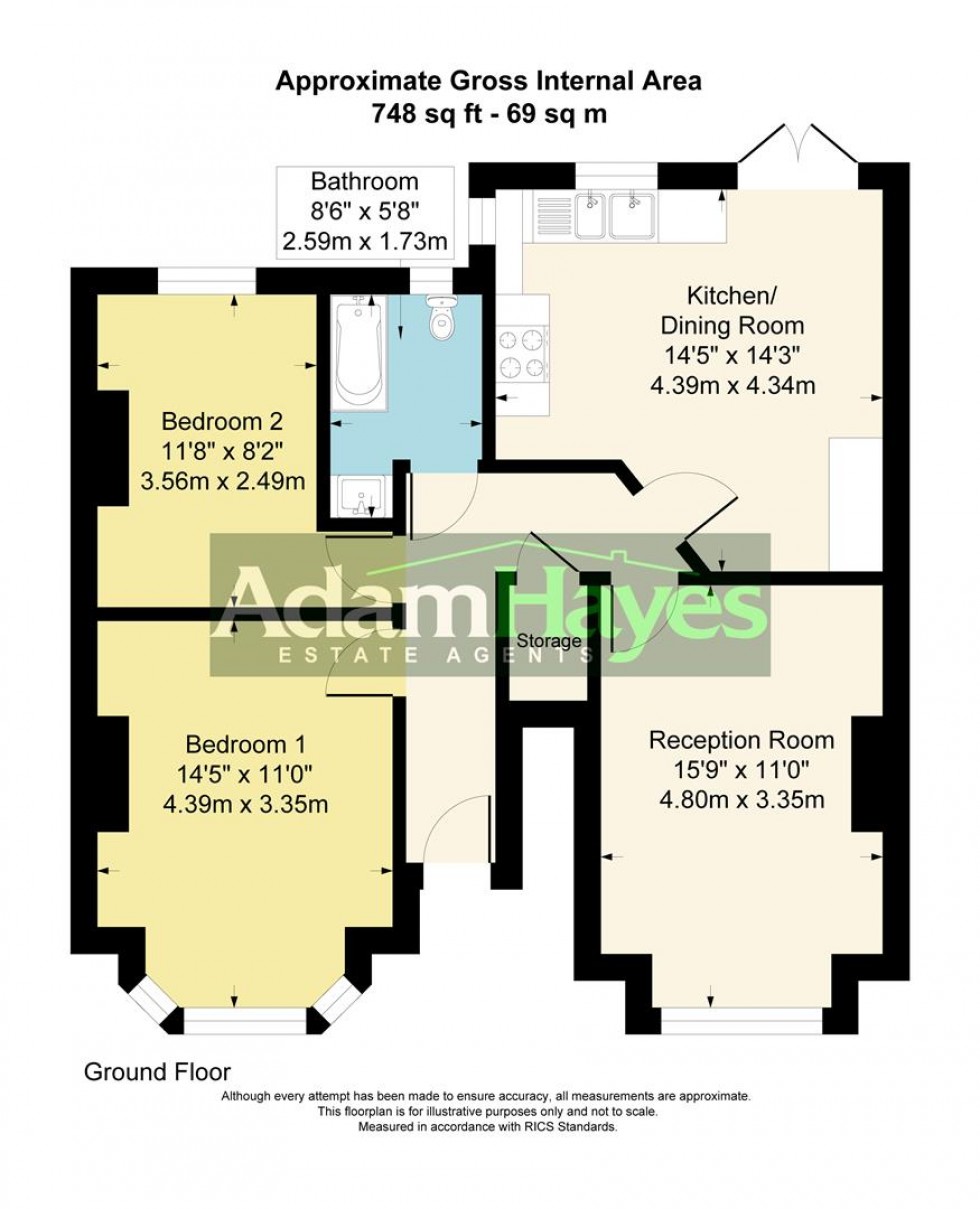 Floorplan for Leslie Road, East Finchley, N2