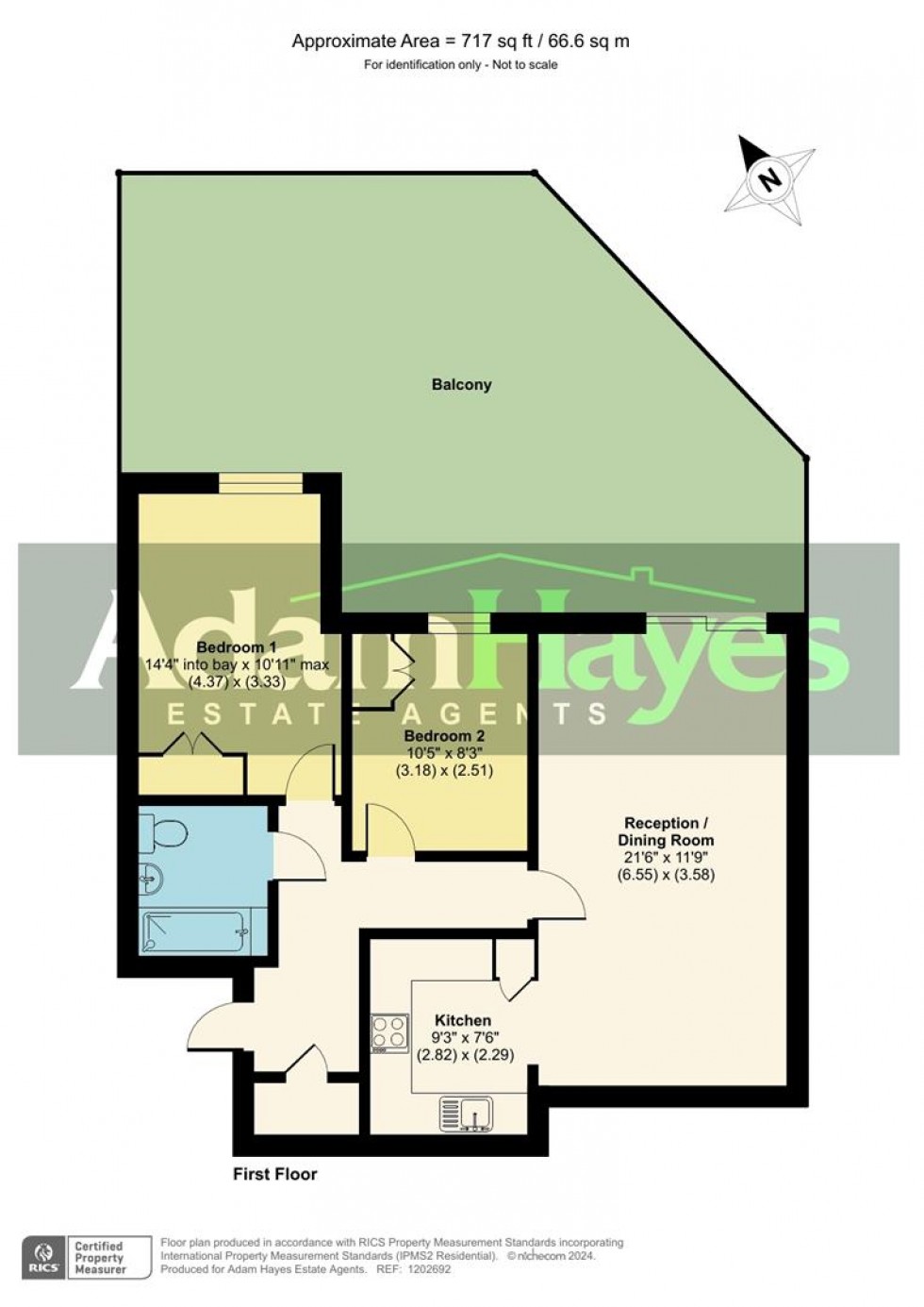 Floorplan for Lankaster Gardens, East Finchley. N2