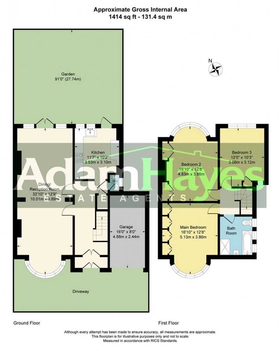 Floorplan for Ventnor Drive, Totteridge, N20