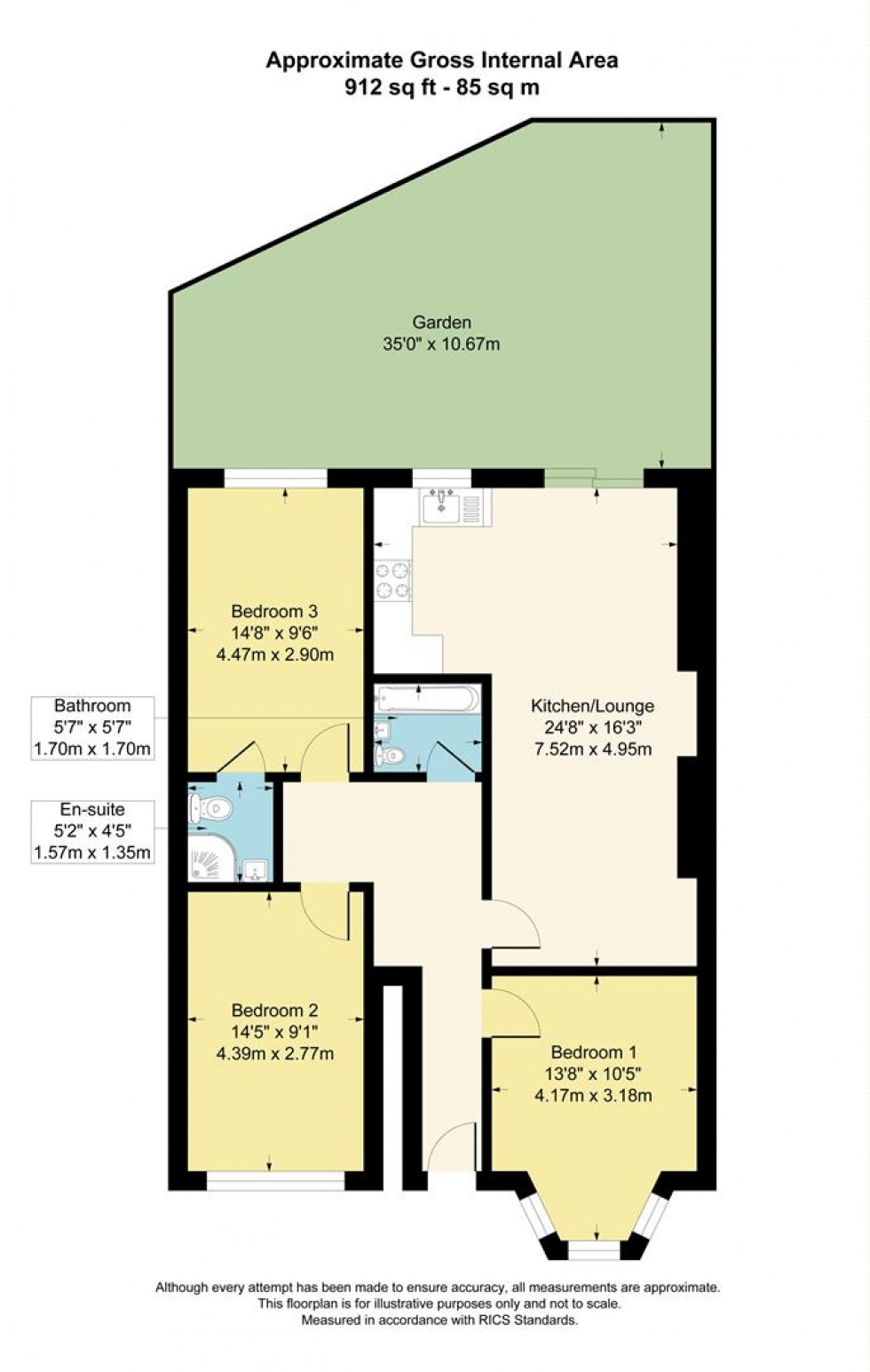 Floorplan for Cleveland Gardens, Crickelwood, NW2