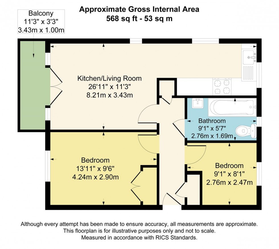 Floorplan for Denham Road, Whetstone, N20