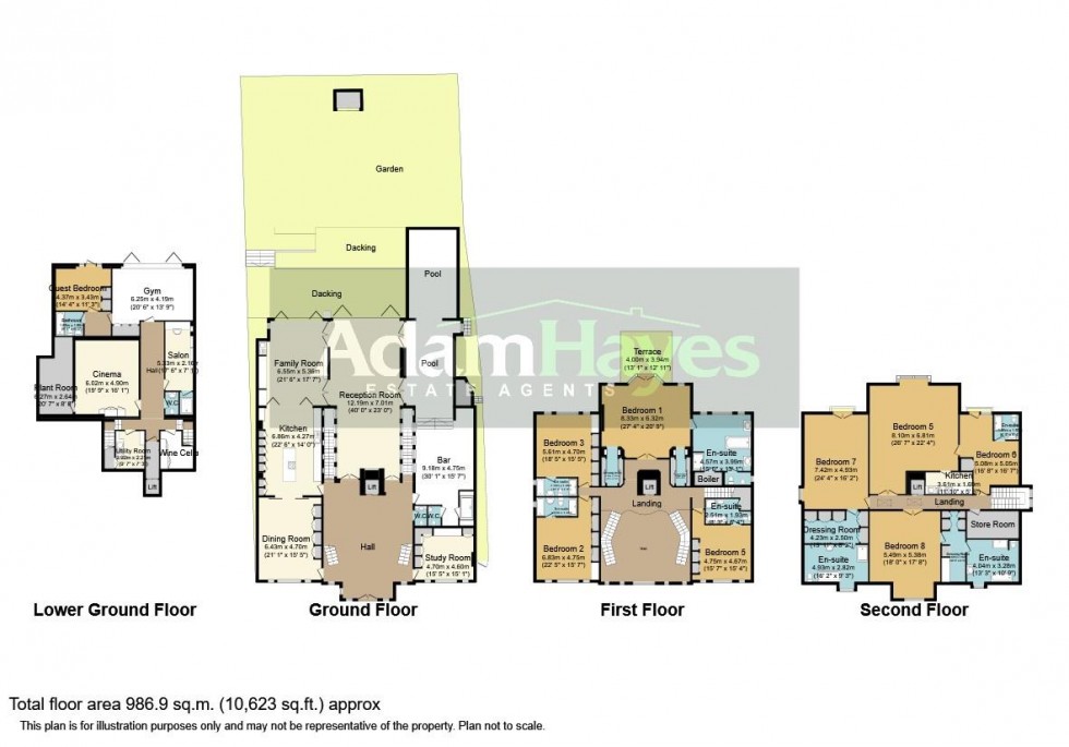 Floorplan for The Bishops Avenue, East Finchley, N2