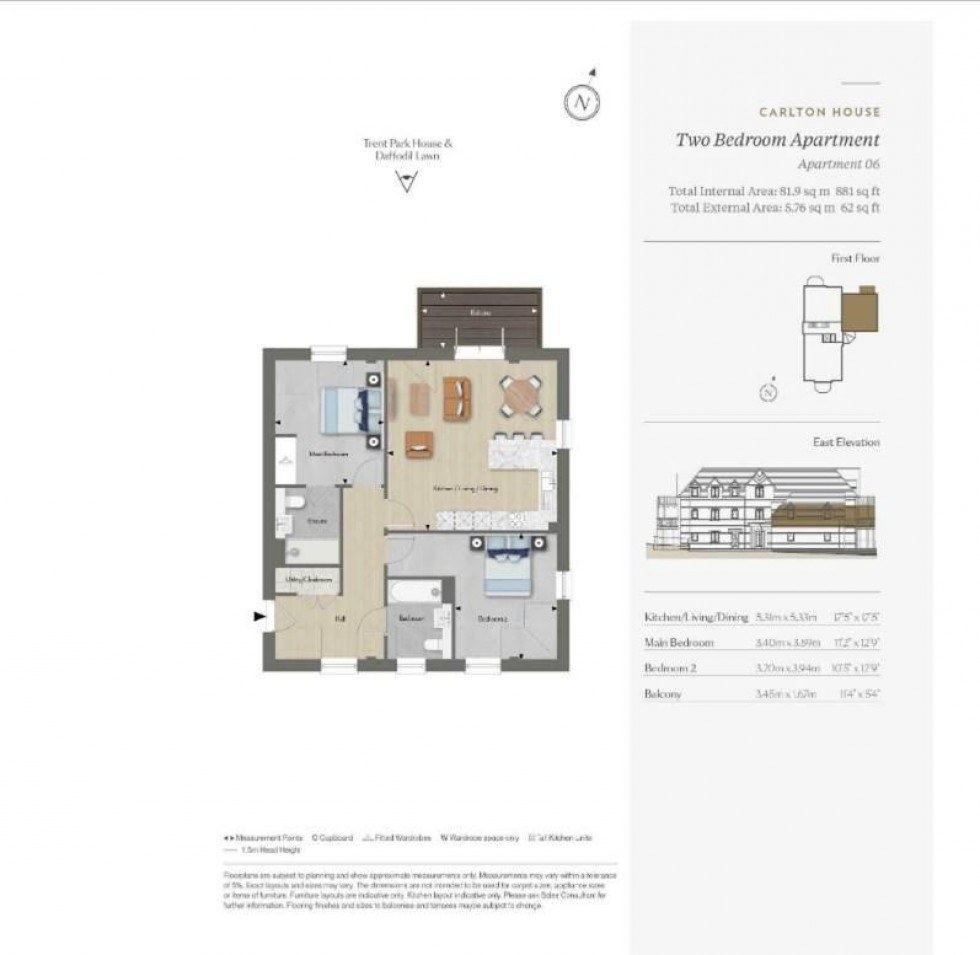 Floorplan for Trent Park, Barnet, EN4