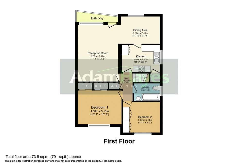 Floorplan for Woodside Avenue, North Finchley, N12